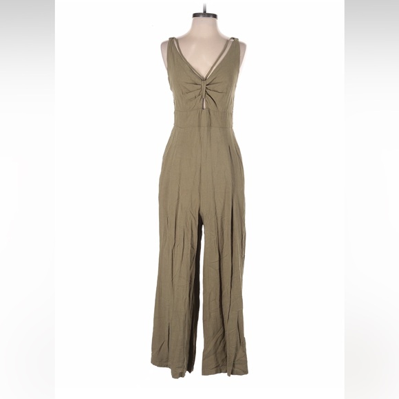 Boho Sleeveless Olive-Taupe jumpsuit 🫒😎 size M - Picture 2 of 5